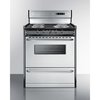 Summit Appliance Div. Summit-Deluxe 220V Electric Range, S/S Doors, Clock/Timer, Oven Window, Light In 30"W TEM230BKWY